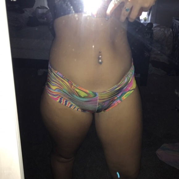 Lilac Cheeky Booty Shorts - Picture 3 of 4